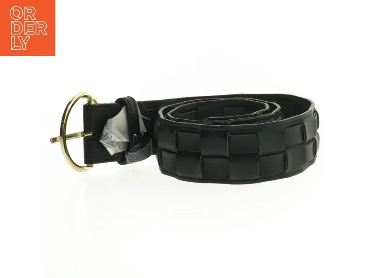 Billede 2 - Sort bælte med guldspænde (str. 86 cm)