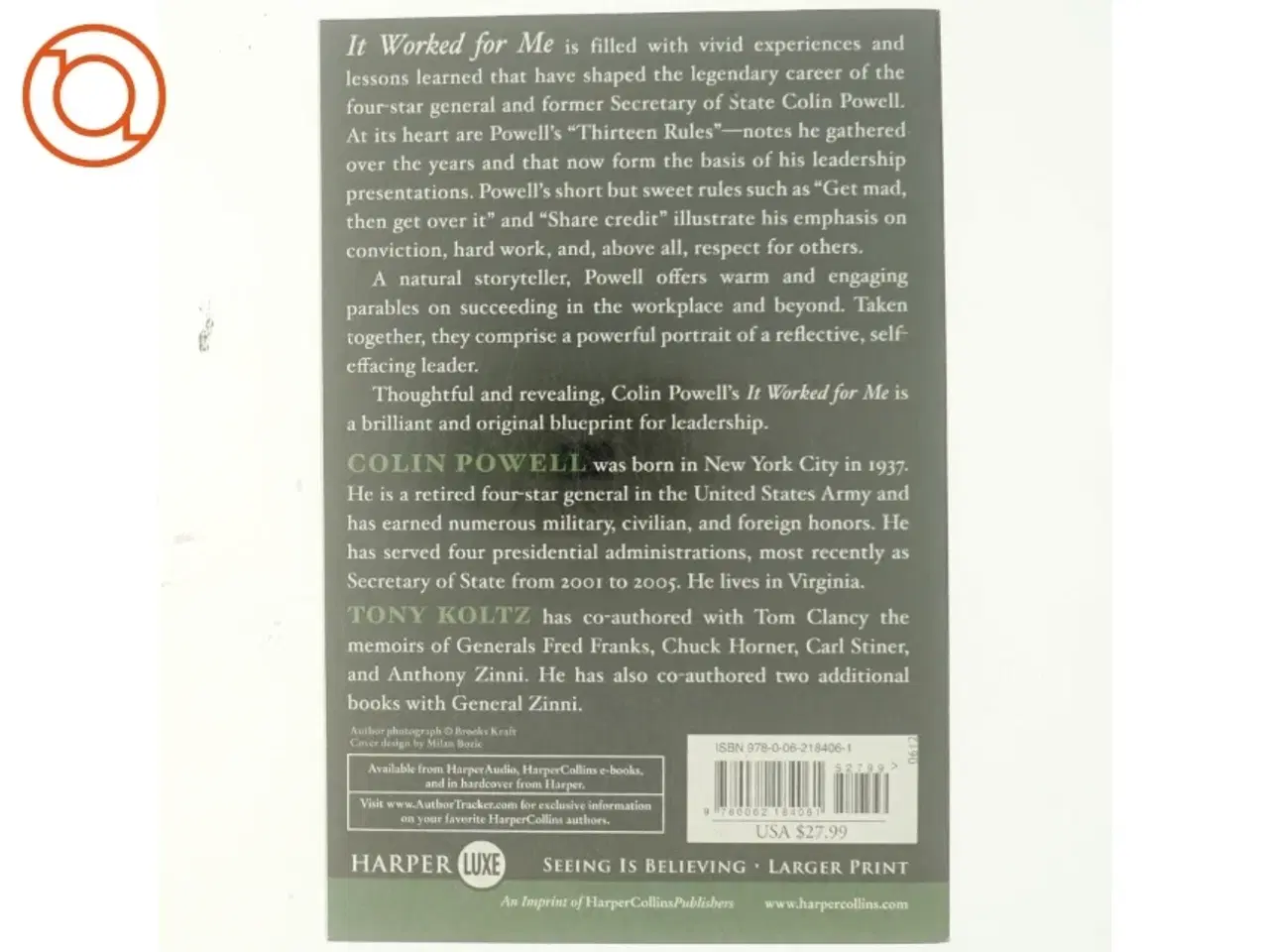 Billede 3 - It Worked for Me LP af Colin Powell, Tony Koltz (Bog)