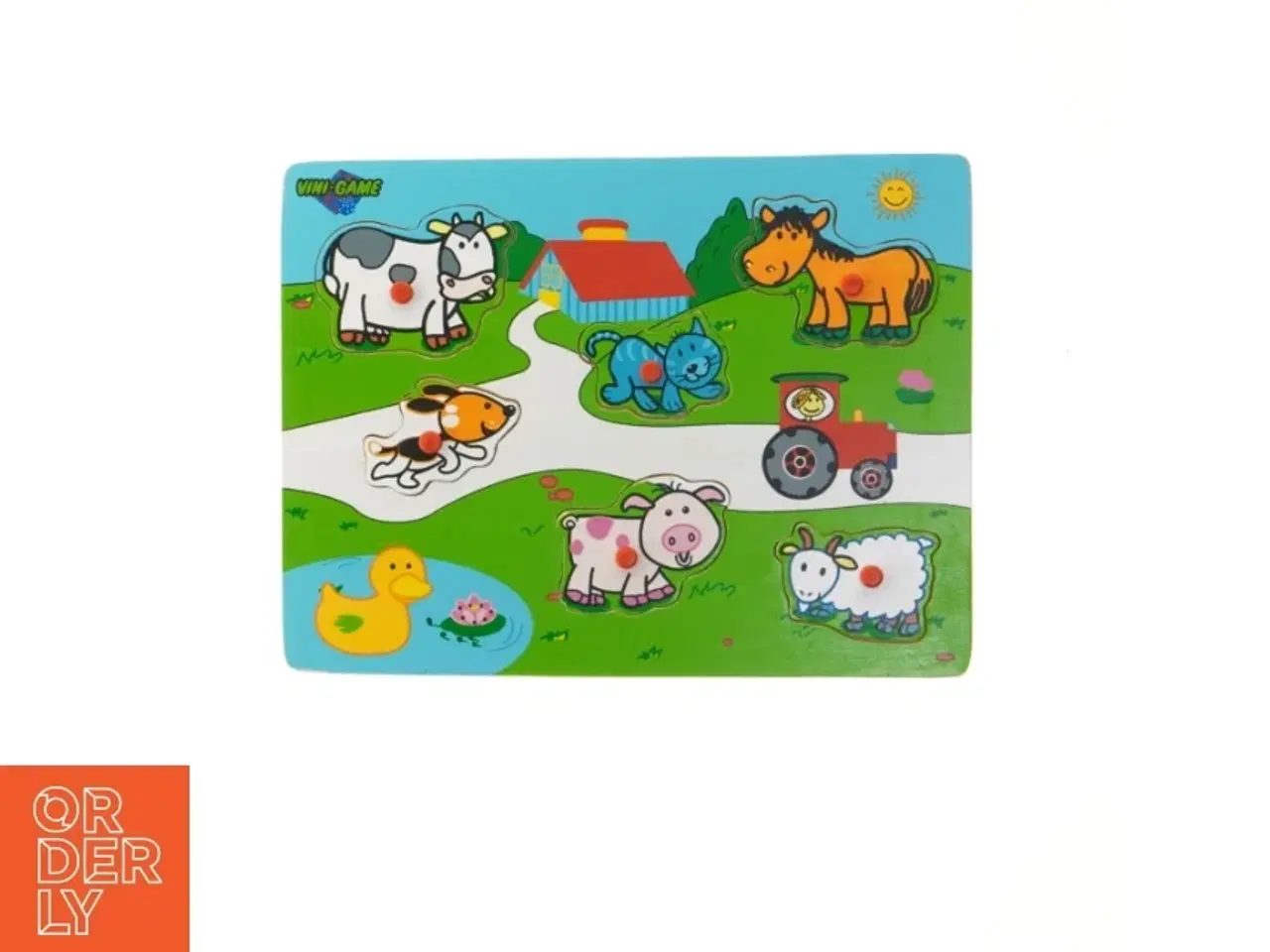 Billede 1 - Børne puslespil med dyremotiver fra Vini-game (str. 30x23 cm)