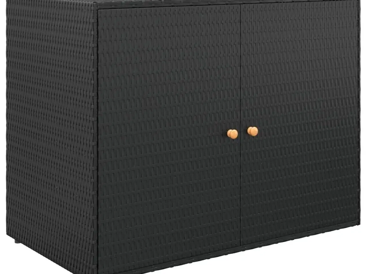 Billede 2 - Haveskab sort 100x55,5x80 cm polyrattan