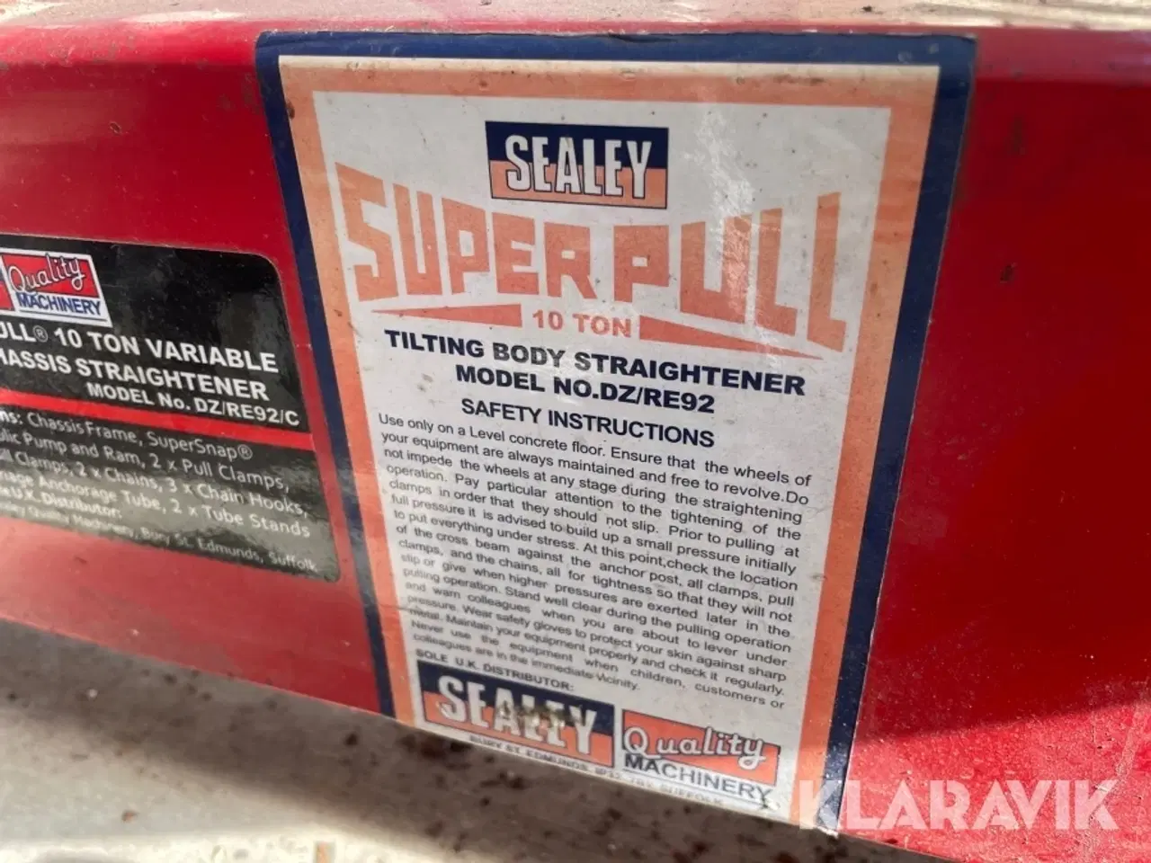 Billede 12 - Hydraulisk opretterværktøj Sealey Superpull 10Tons