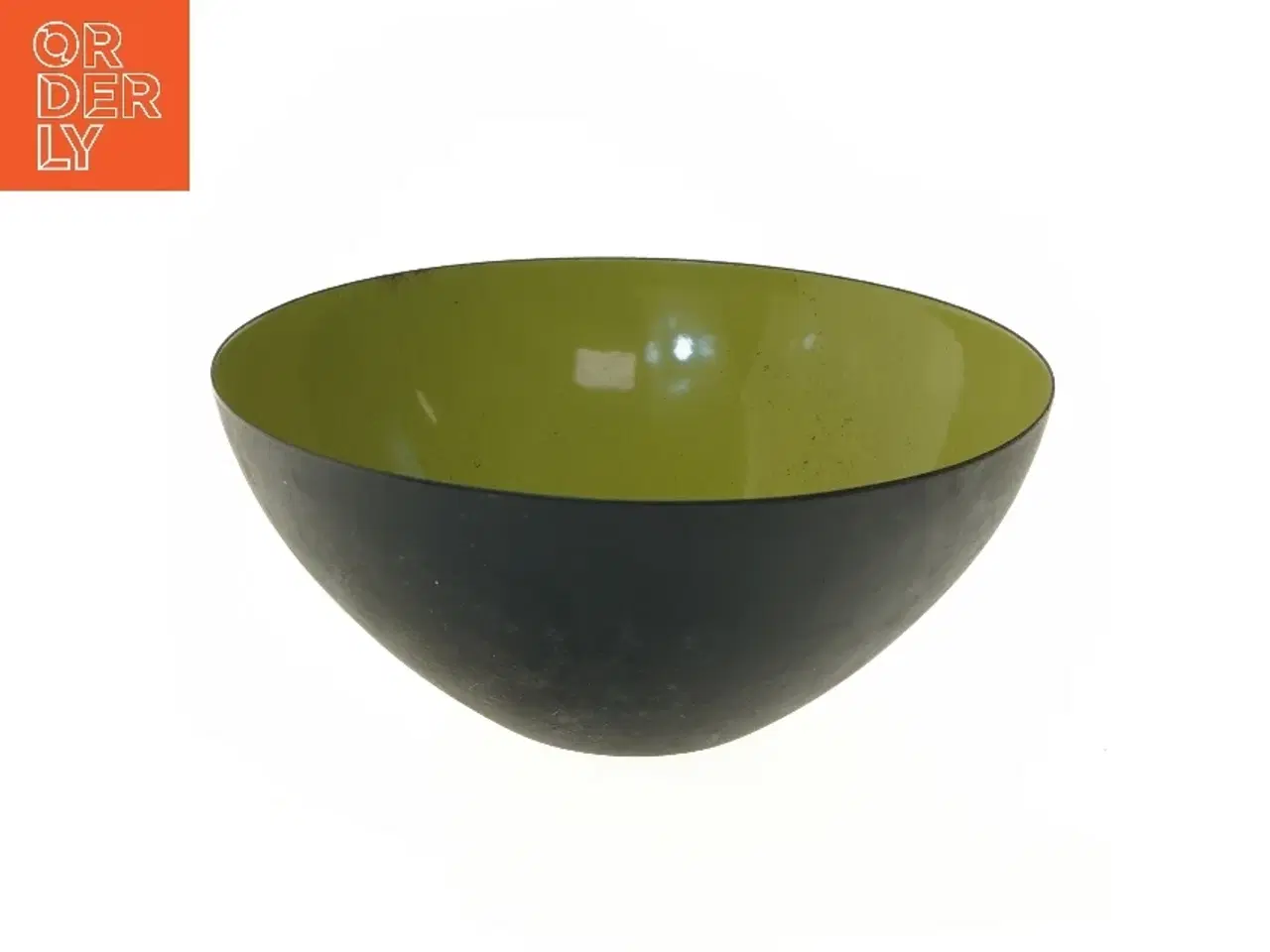 Billede 1 - Sort skål med grøn inderside fra Krenit Denmark (str. Ø 25 cm)