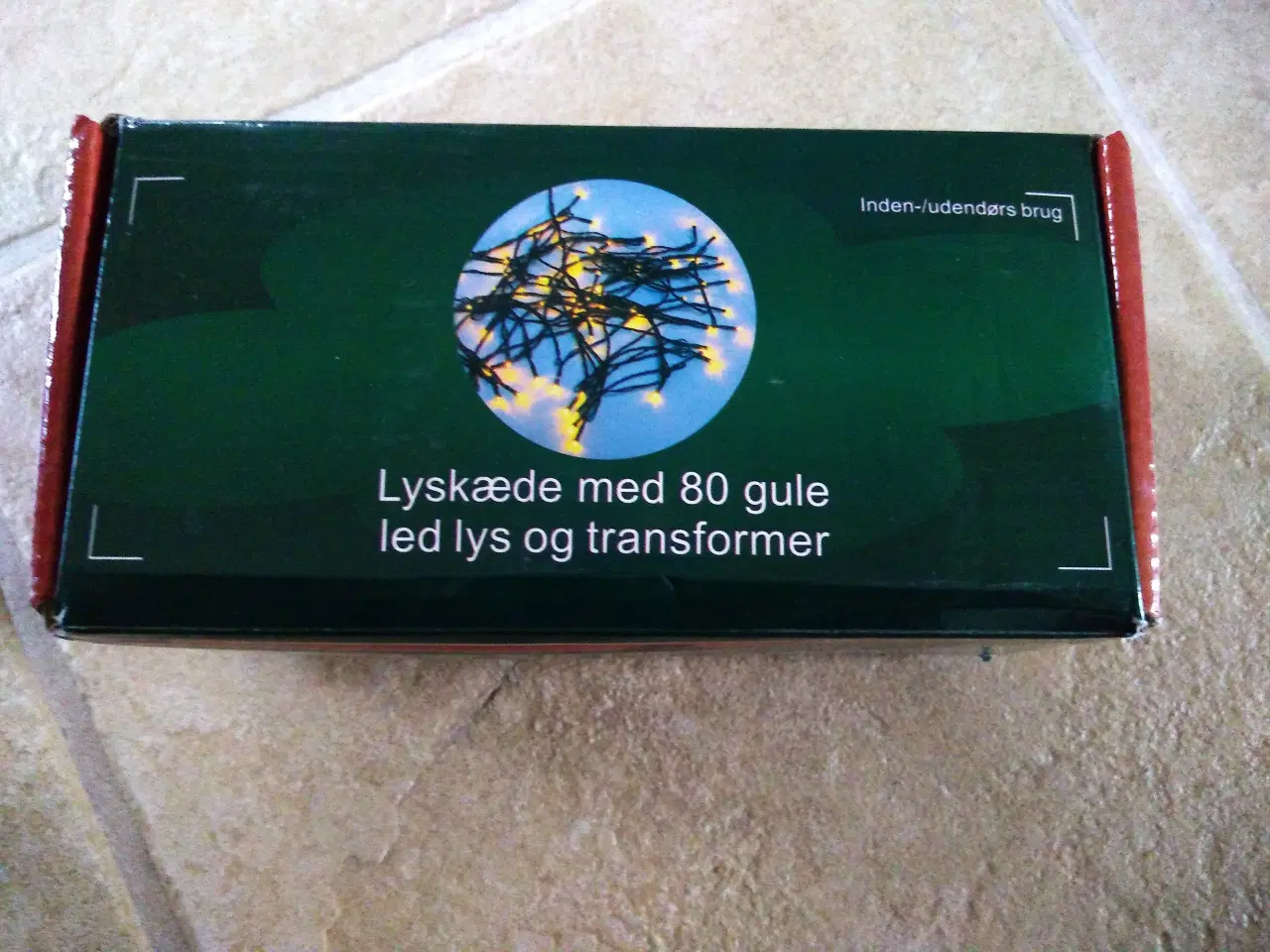 Billede 1 - NY lyskæde med 80 gule LED lys og transformer