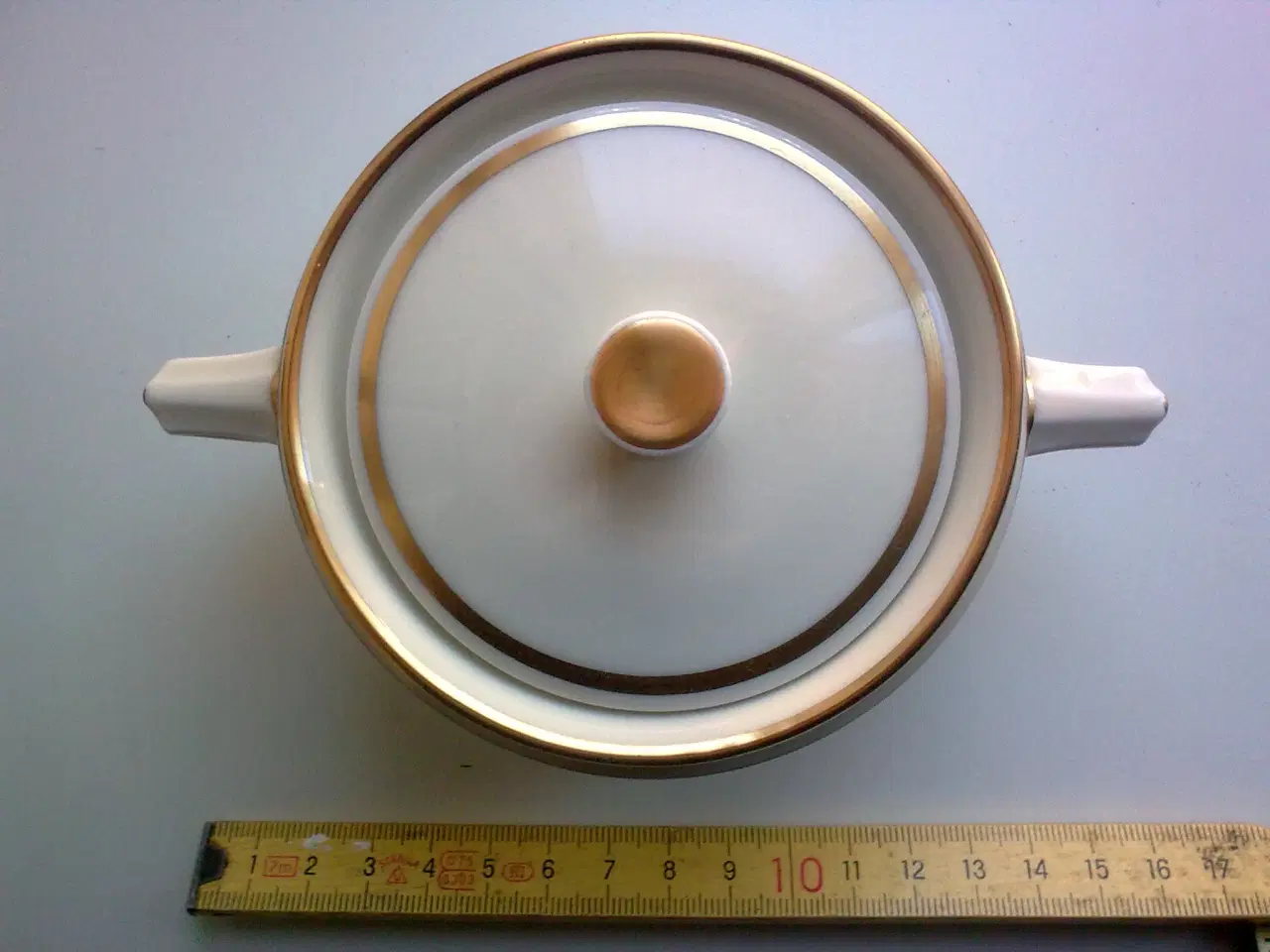 Billede 4 - Royal Copenhagen guld på krukke i mos grøn Dagmar