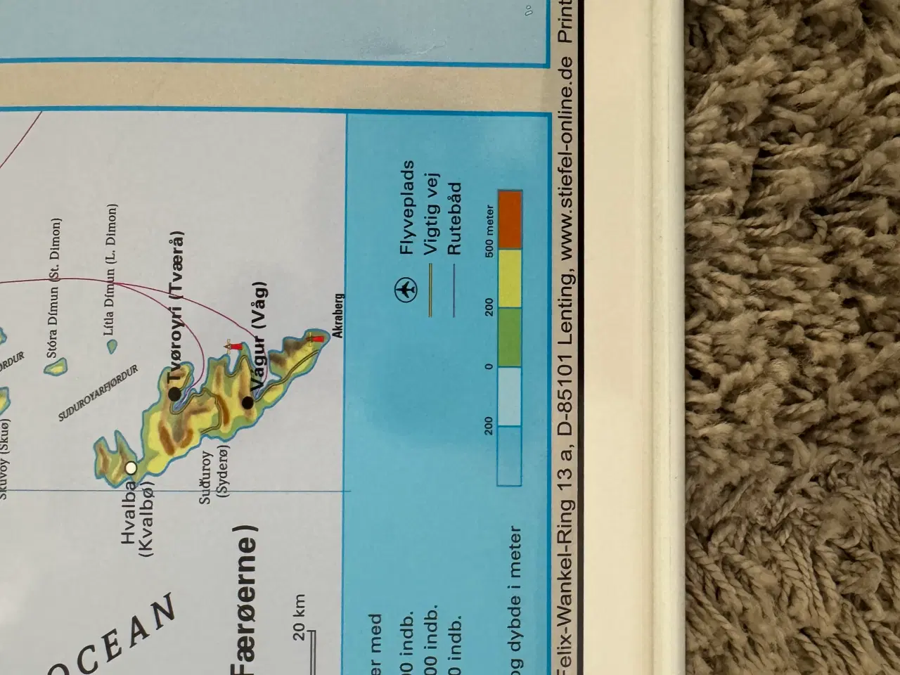 Billede 2 - Danmarkskort til væg. 