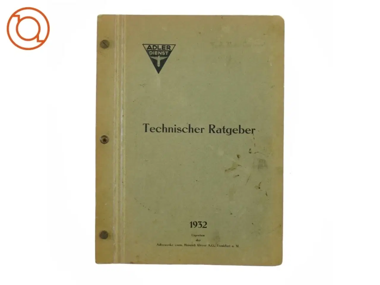 Billede 1 - Technischer ratgeber 1932 fra Adler Dienst (str. 30 x 23 cm)