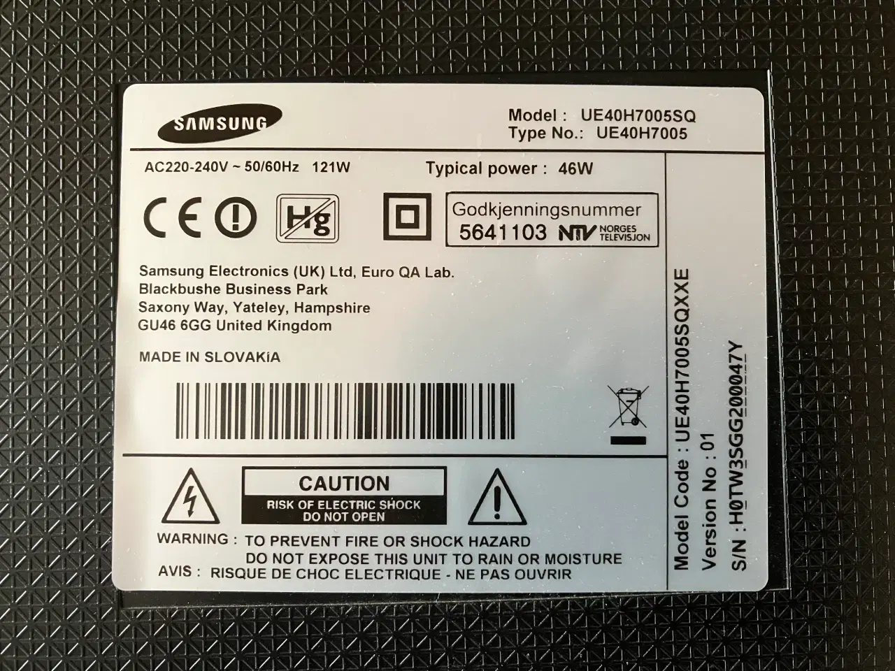 Billede 4 - Samsung fladskærm, model UE40H7005SQ