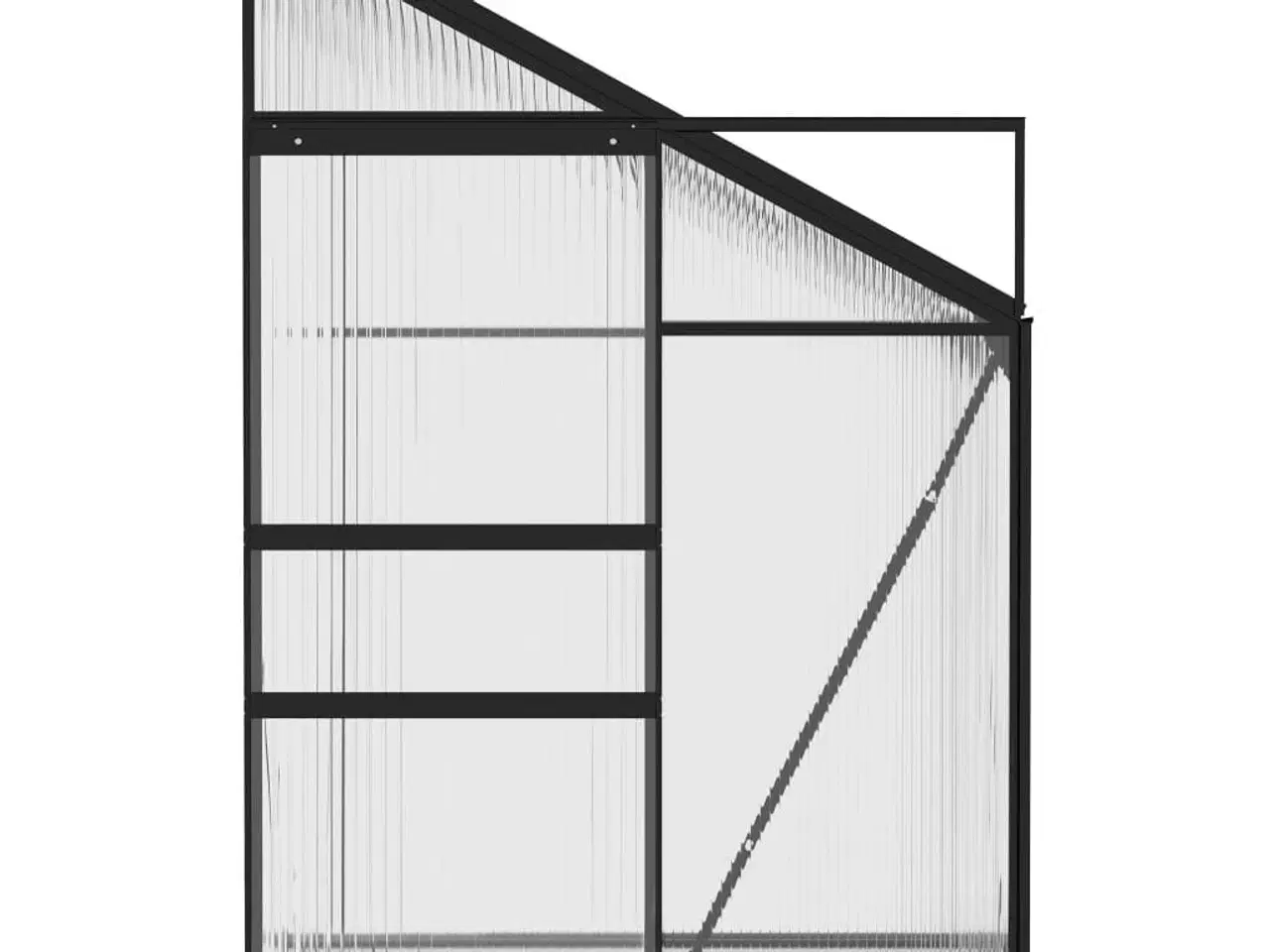 Billede 4 - Drivhus 2,7 m² aluminium antracitgrå