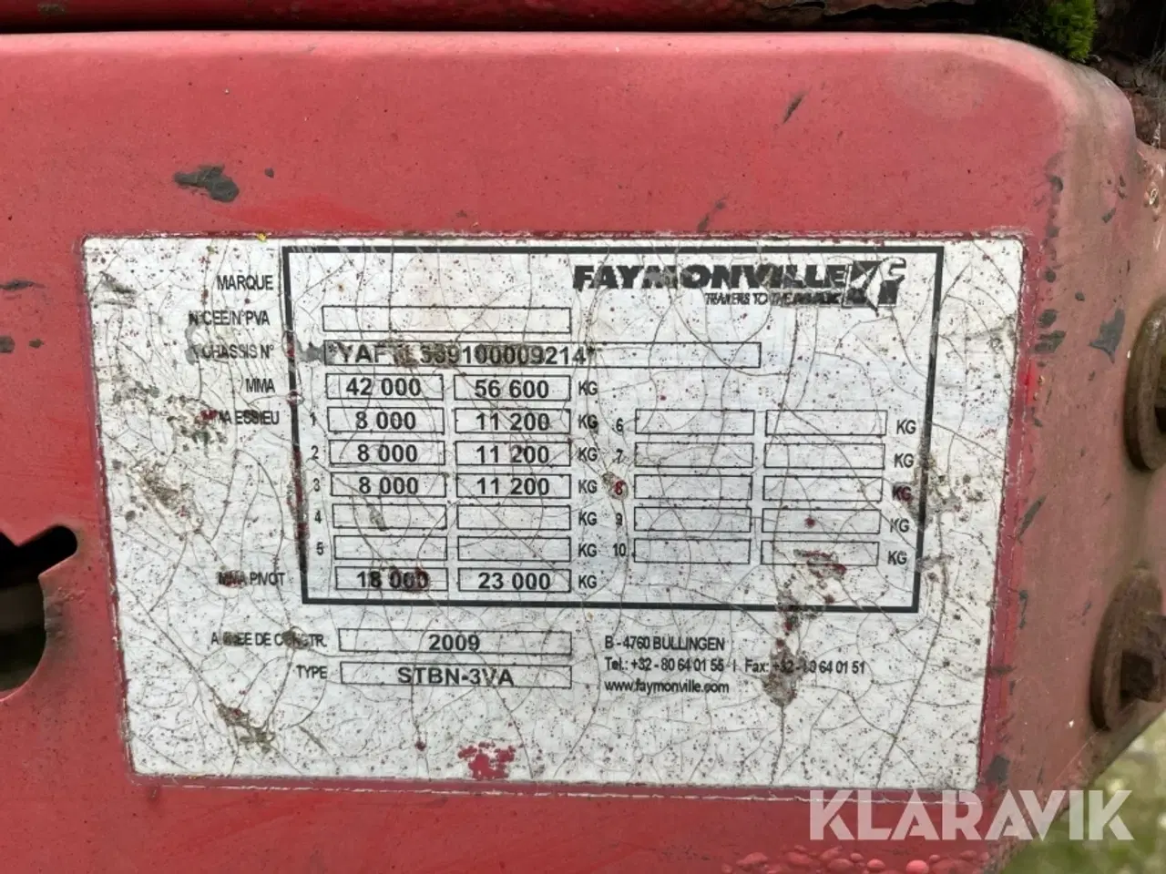 Billede 7 - Blokvogn Faymonville STBN-3VA 3 skslet sengetrailer