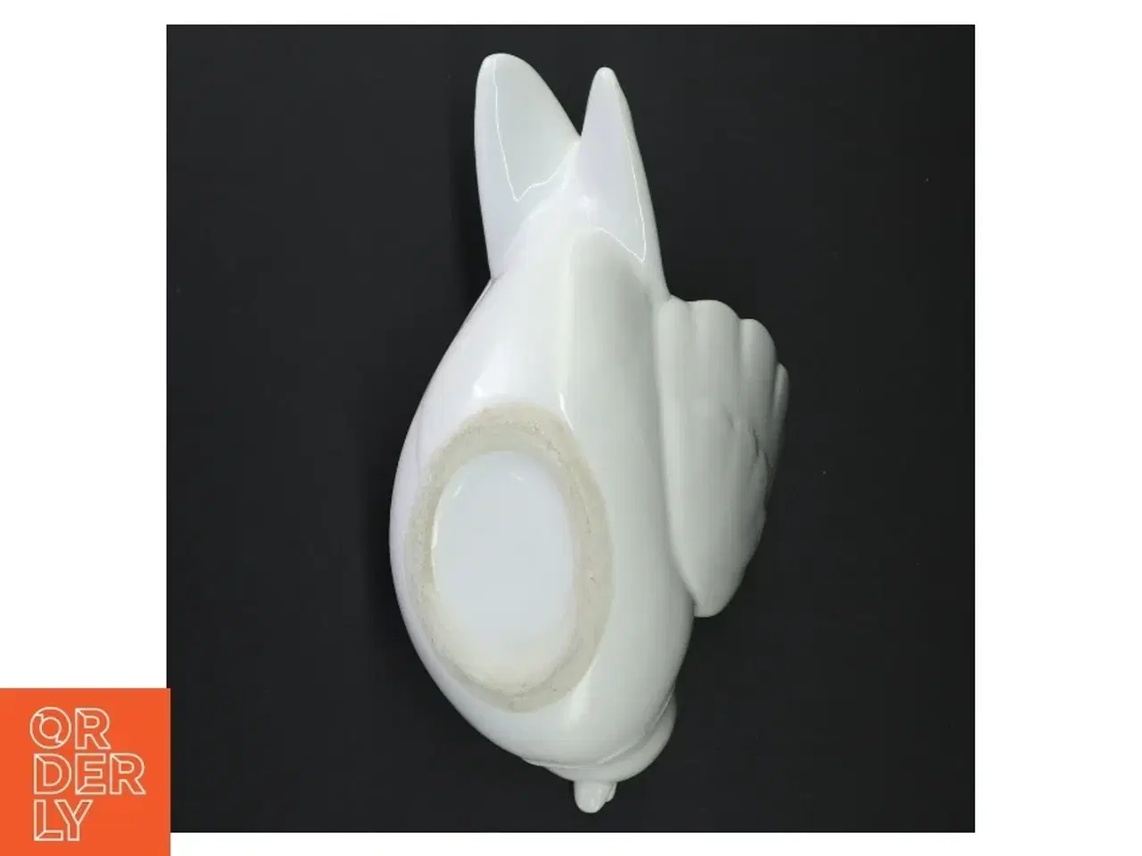 Billede 3 - Dekorativ porcelænsfugl Skål Urtepotte (str. 25 x 14 x 12 cm)