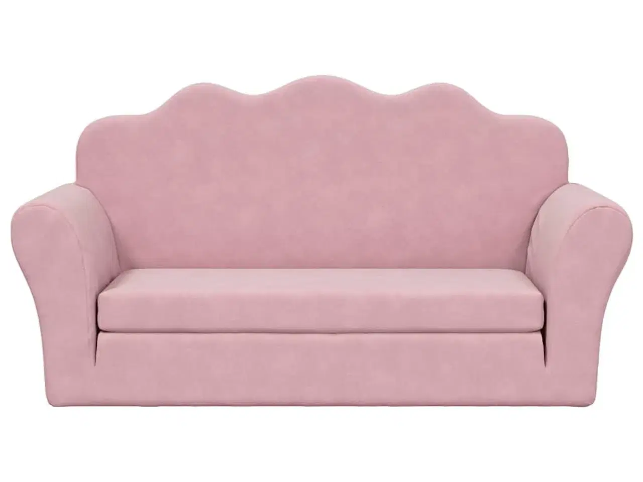 Billede 3 - 2-personers sovesofa til børn blødt plys lyserød