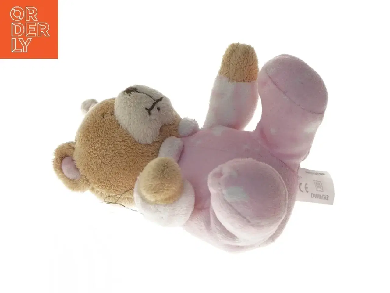 Billede 3 - Bamse med lyserødt nattøj og hue fra Danplys (str. 14 cm)