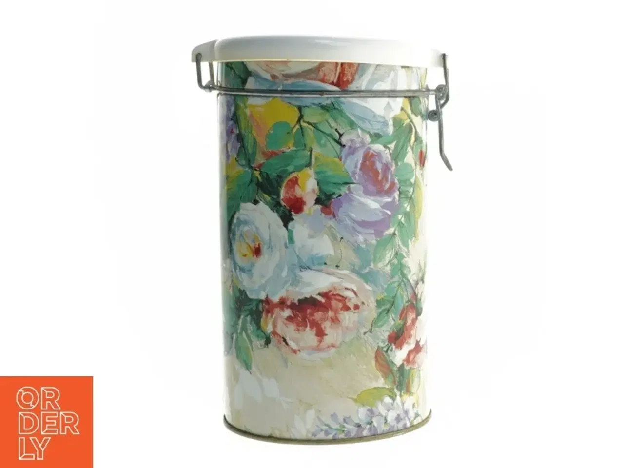 Billede 1 - Dekorativ opbevaringsdåse med blomster fra Mega (str. 20 cm)
