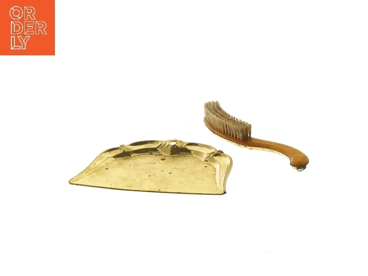 Billede 3 - Fejebakke og kost (str. 15x19,5 og 24,5 cm)