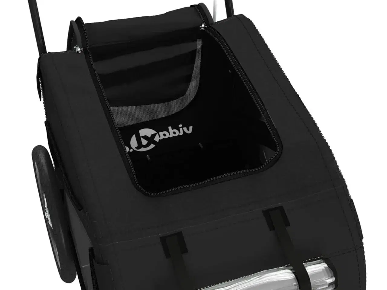 Billede 10 - Cykeltrailer til kæledyr oxfordstof og jern sort