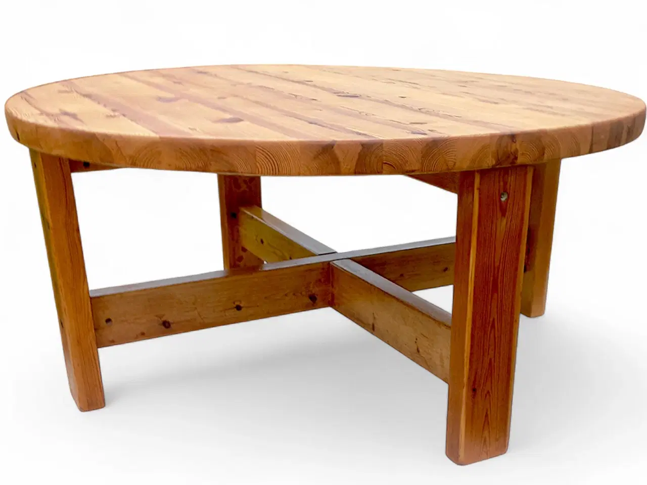 Billede 2 - Rundt sofabord i massivt fyrretræ