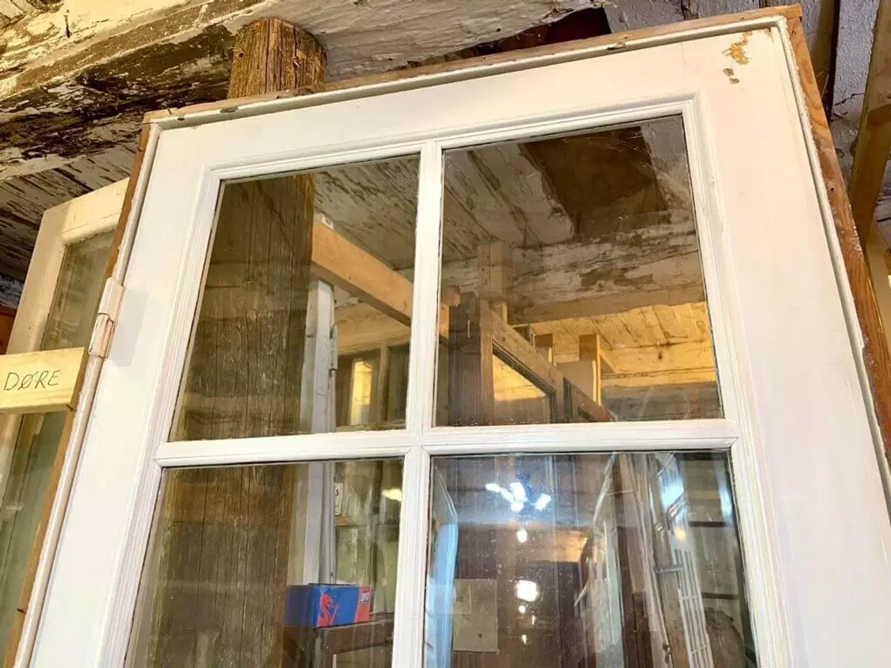 Billede 3 - Smuk glasdør m. blæst glas (inkl. karm)