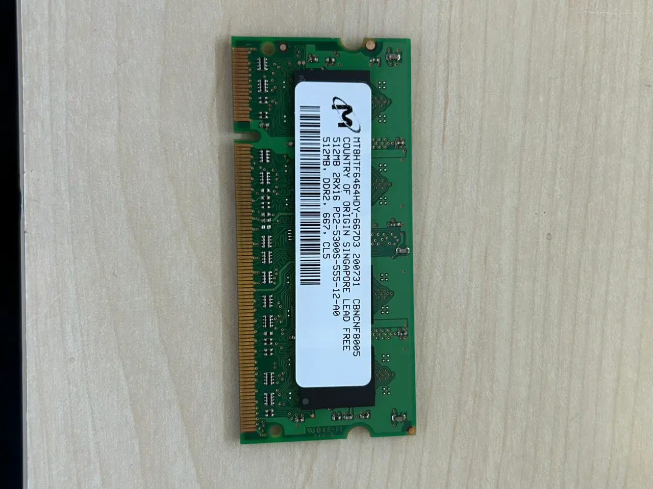 Billede 1 - 512MB RAM PC2-5300 DDR2