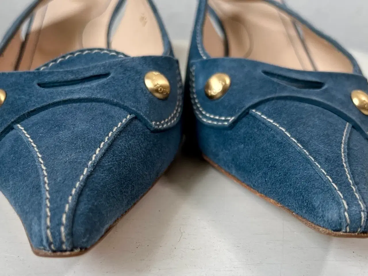 Billede 3 - Tod's, blå slingbacks, str 39