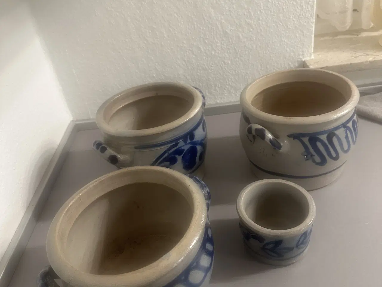 Billede 2 - Blåt køkkentøj og krukker