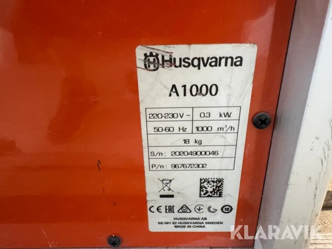 Billede 2 - Luftrensere Husqvarna A1000 2 styk