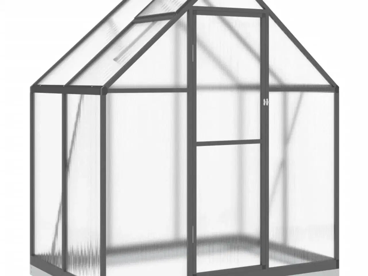 Billede 2 - Drivhus med fundamentramme 169x114x202 cm aluminium antracitgrå