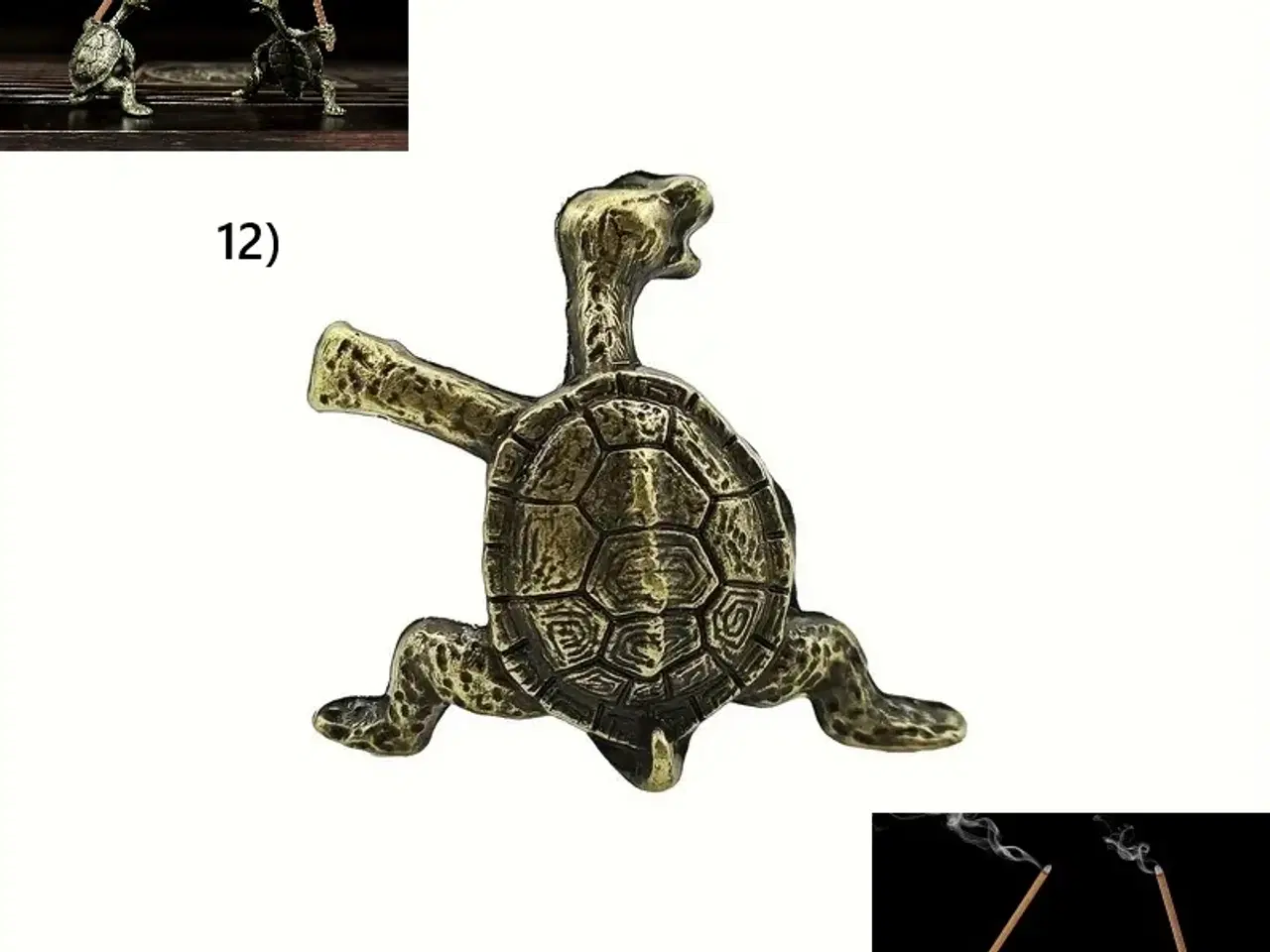 Billede 1 - * Skildpadde (røgelsesbrænder) - i messing