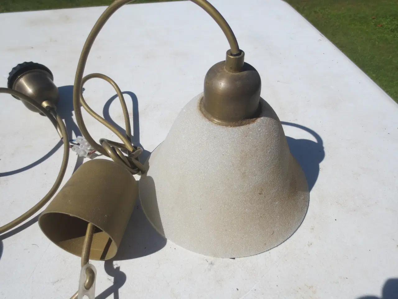 Billede 1 - 1 stk Loftlampe med Glasskærm 