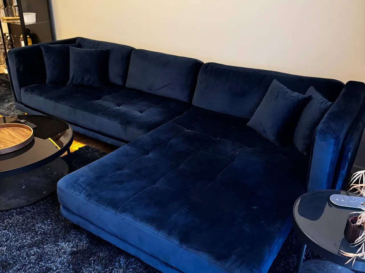 Billede 1 - Sofa i blå velour 