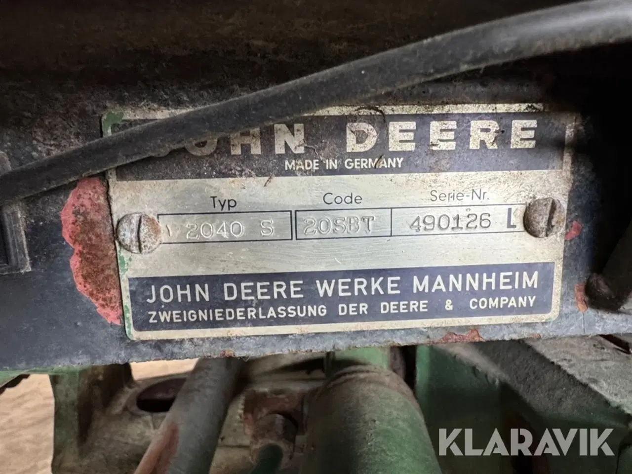 Billede 9 - Traktor John Deere 2040 S