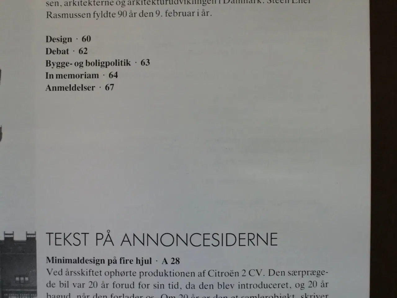Billede 2 - arkitekten 3 1988 90. årgang. , emne: arkitektur