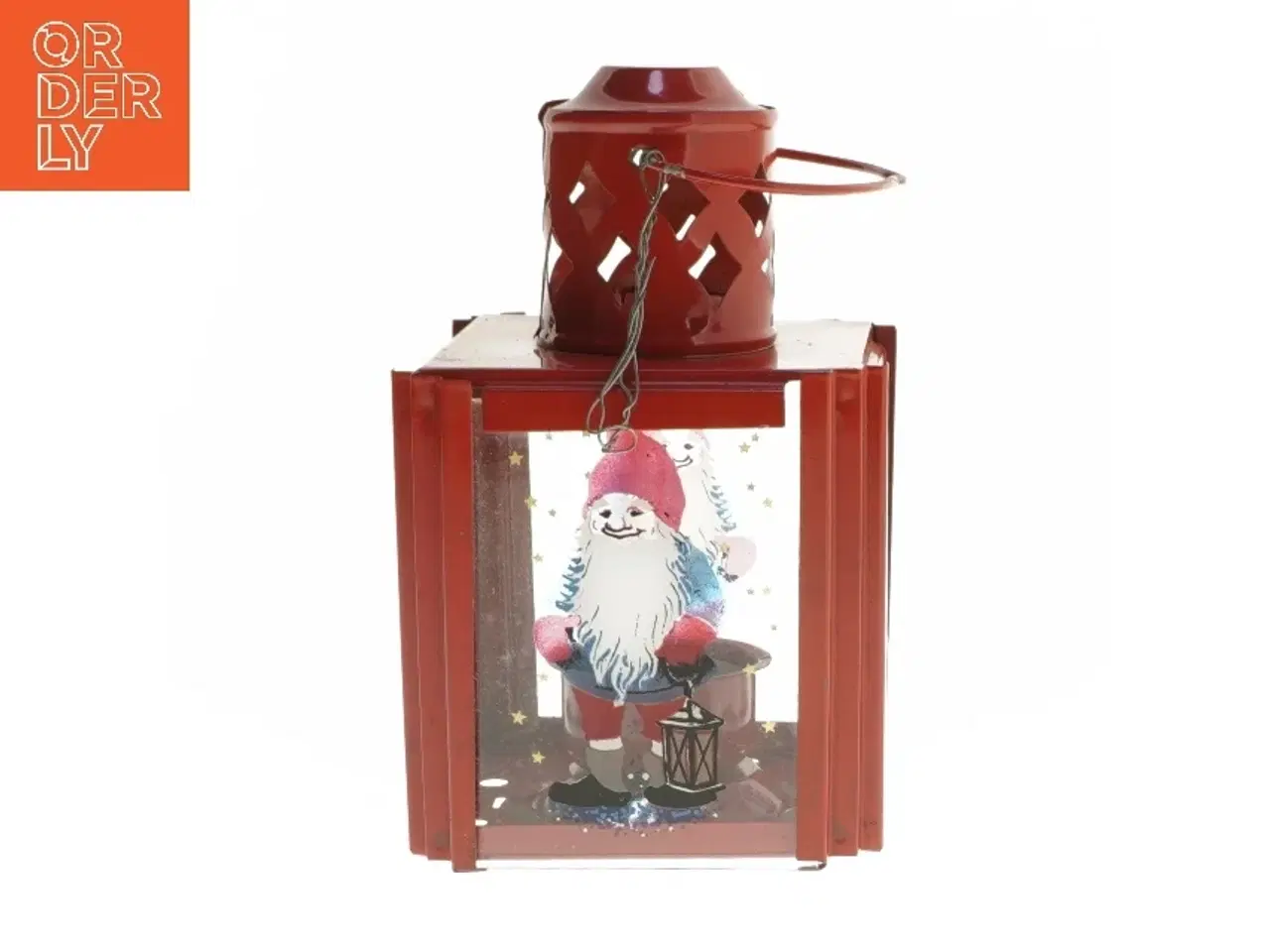 Billede 2 - Julenisse lanterne (str. 16x9x9 cm)