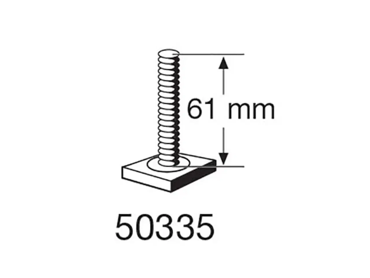 Billede 1 - Thule T-SPOR skrue M6X61 - 20X20MM Firkant