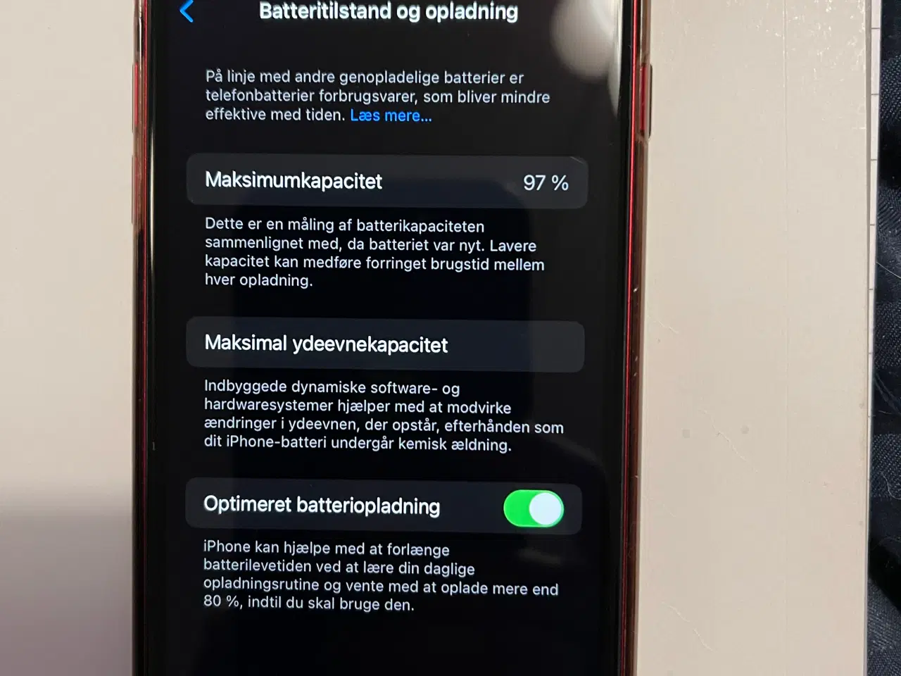 Billede 1 - Iphone SE (2020) rød, 64GB