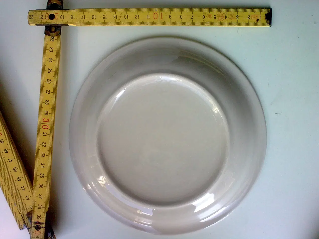 Billede 5 - Keramik håndmalet fad tallerken 3 stk. grøn tema