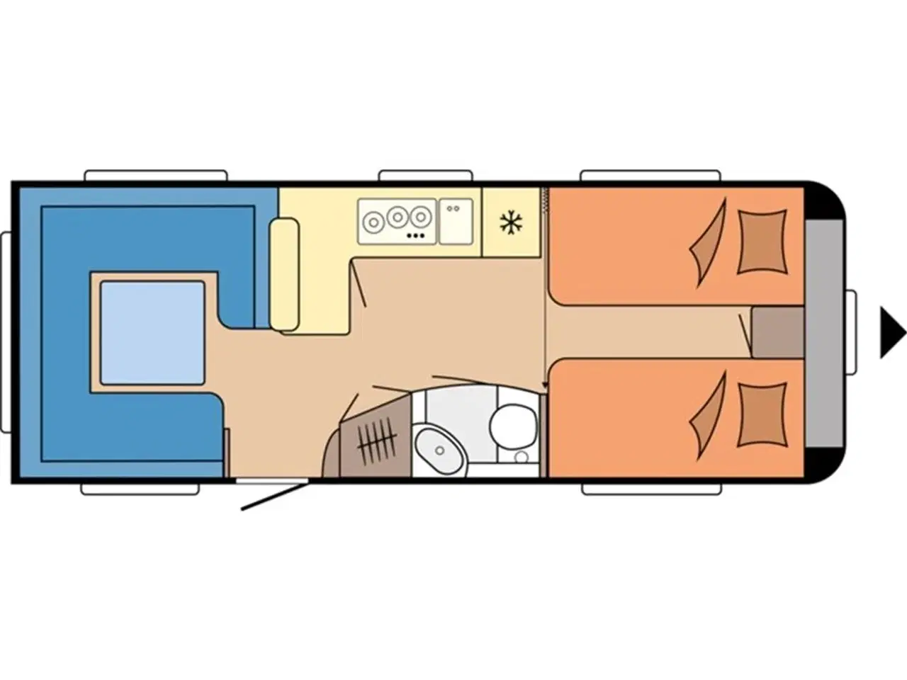 Billede 16 - 2023 - Hobby Prestige 620 CL   Lækker Hobby med enkelsenge og sengeudvidelse fra Hinshøj Caravan