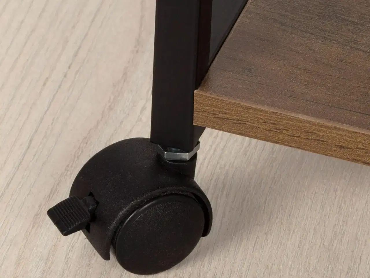 Billede 3 - Reol med hjul Max Home - jern og træ MDF, 3 hylder, 48 × 62 × 30 cm