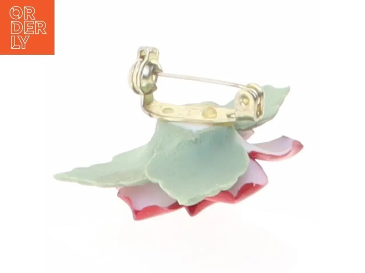 Billede 4 - Porcelænsrose broche (str. Ø 3 cm)