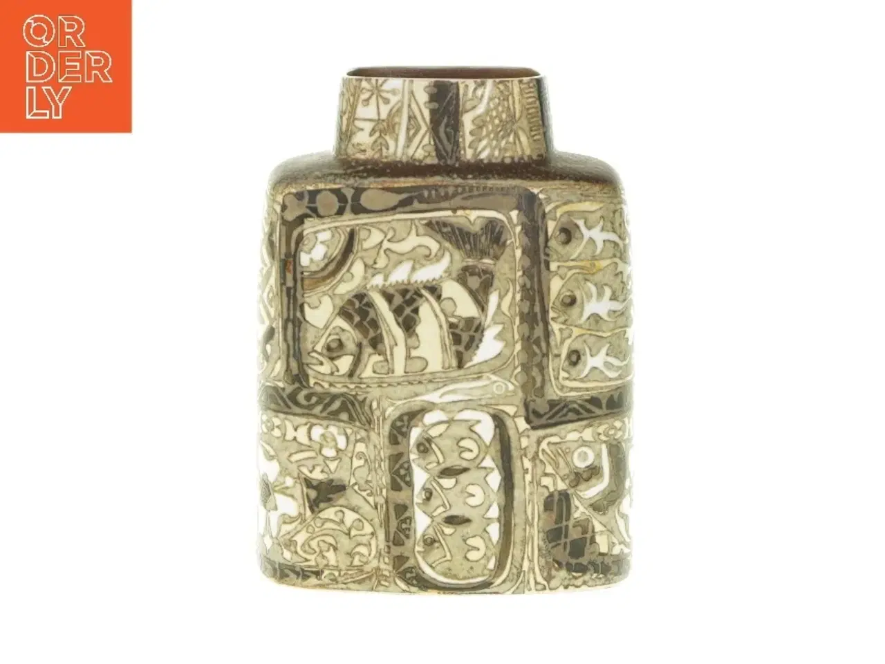 Billede 1 - Vase fra Royal Copenhagen (str. LBH: 15x9x 19 cm)