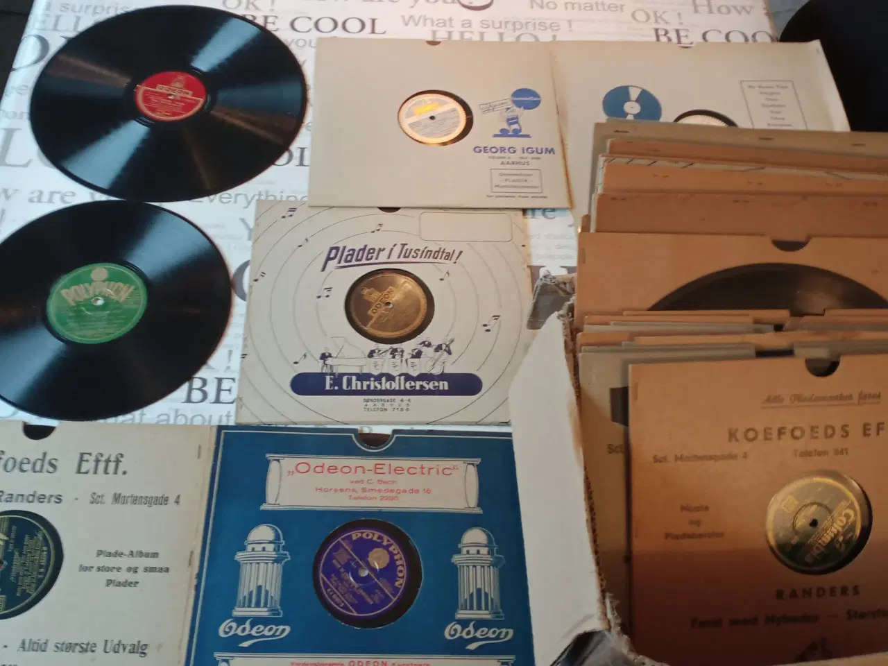 Billede 1 - En stak ældre 78er lp plader