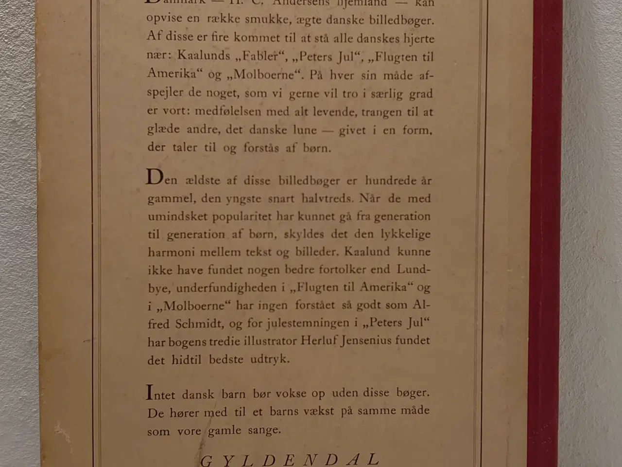 Billede 2 - H.V. Kaalund: Fabler for Børn. Gyldendal 1949.