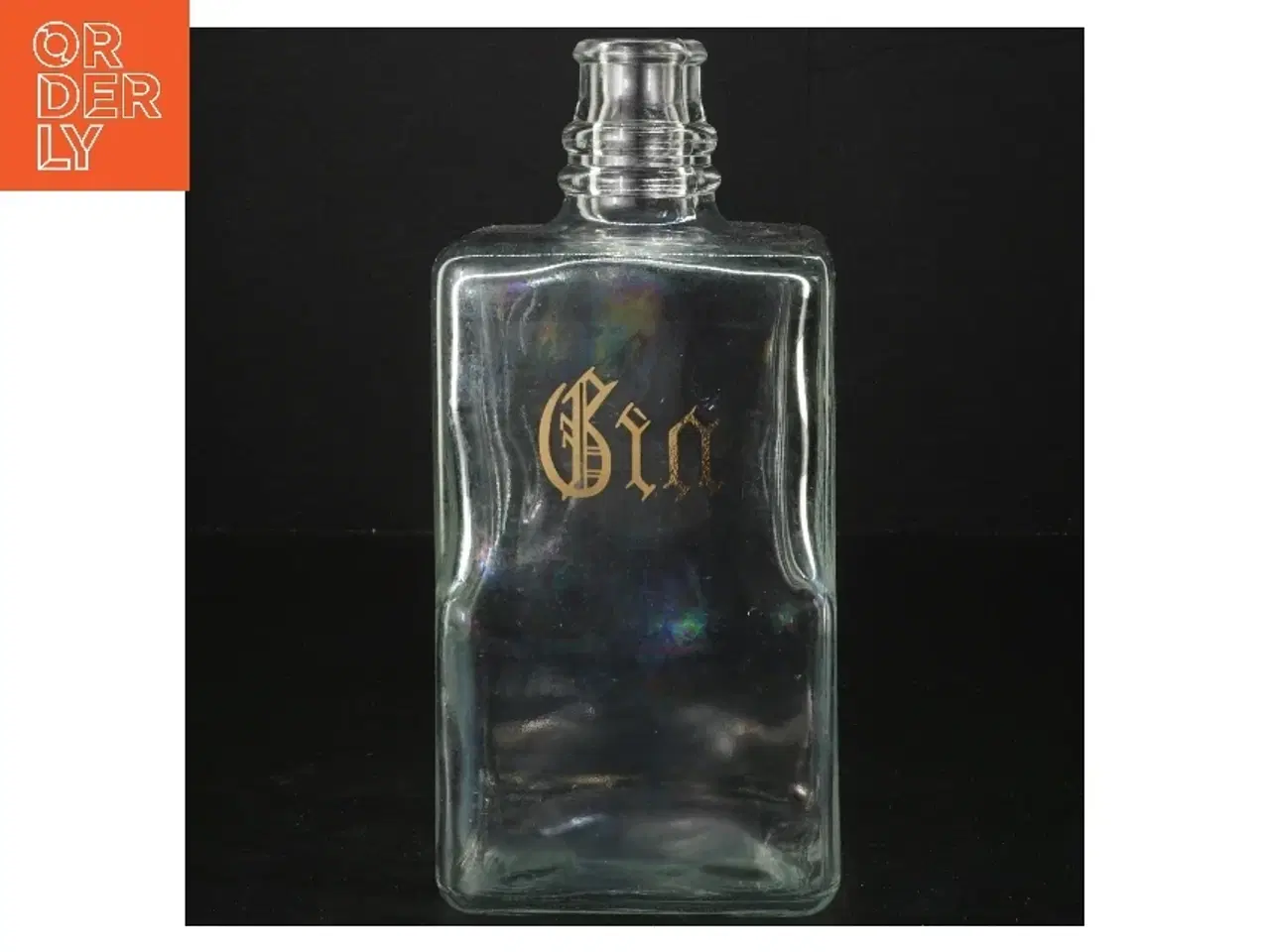 Billede 1 - Glasflaske med 'Gin' påskrift (str. 20 cm)