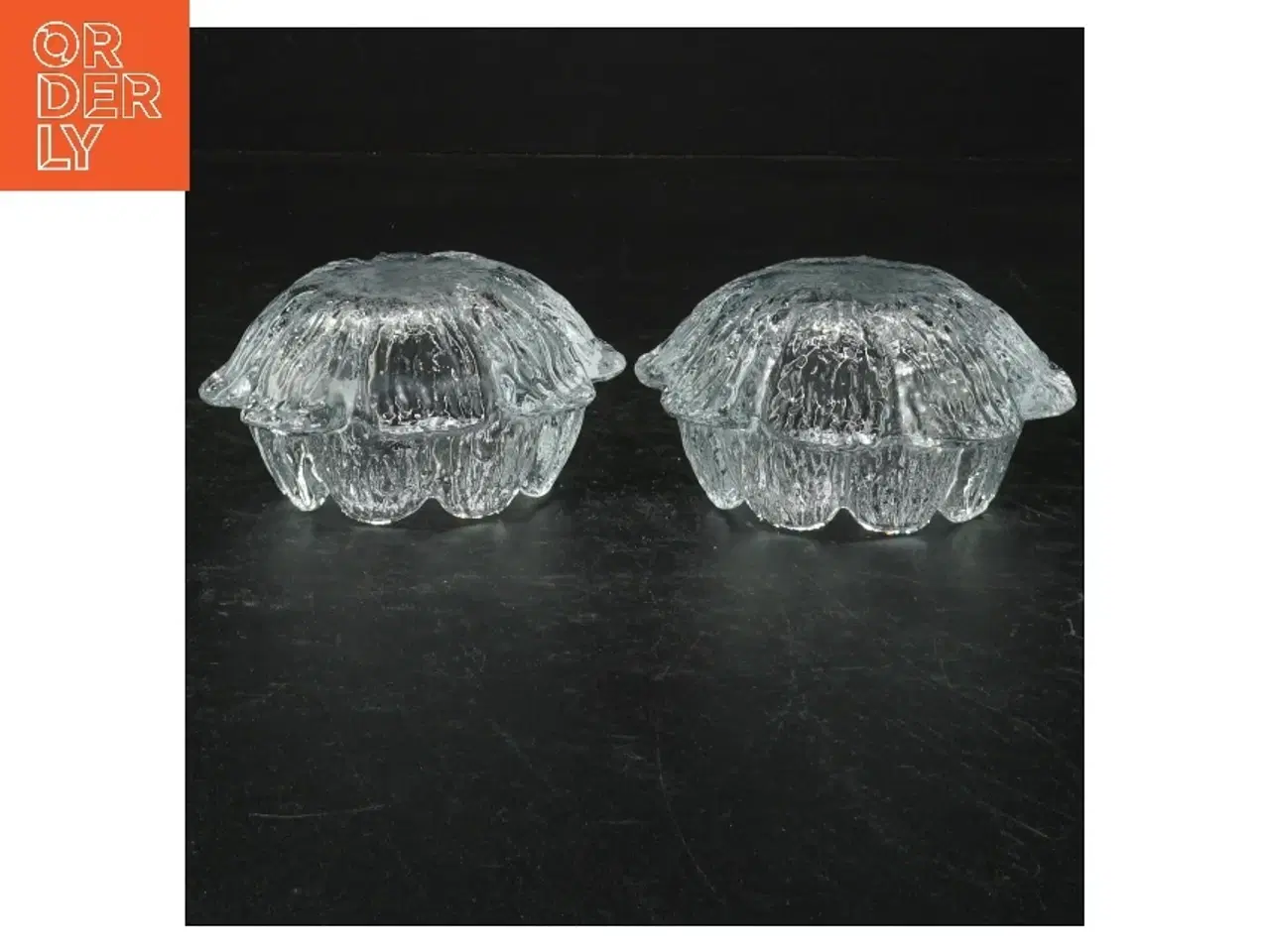 Billede 2 - Glas fyrfadsstager i blomsterform