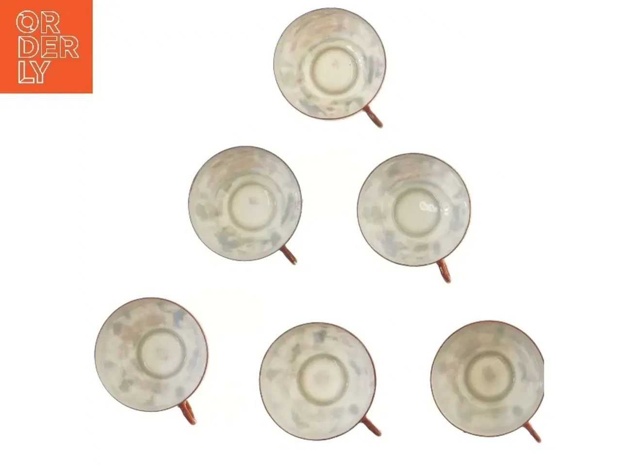 Billede 2 - Sæt med 6 kopper med blomstermønster (str. 6 stk Ø 9 cm)