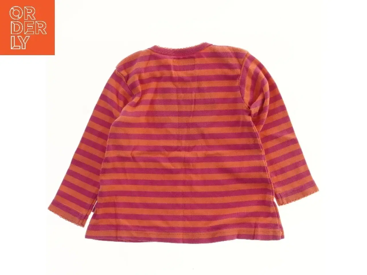 Billede 2 - Langærmet bluse med striber og hjerte fra Cupcake (str. 80)