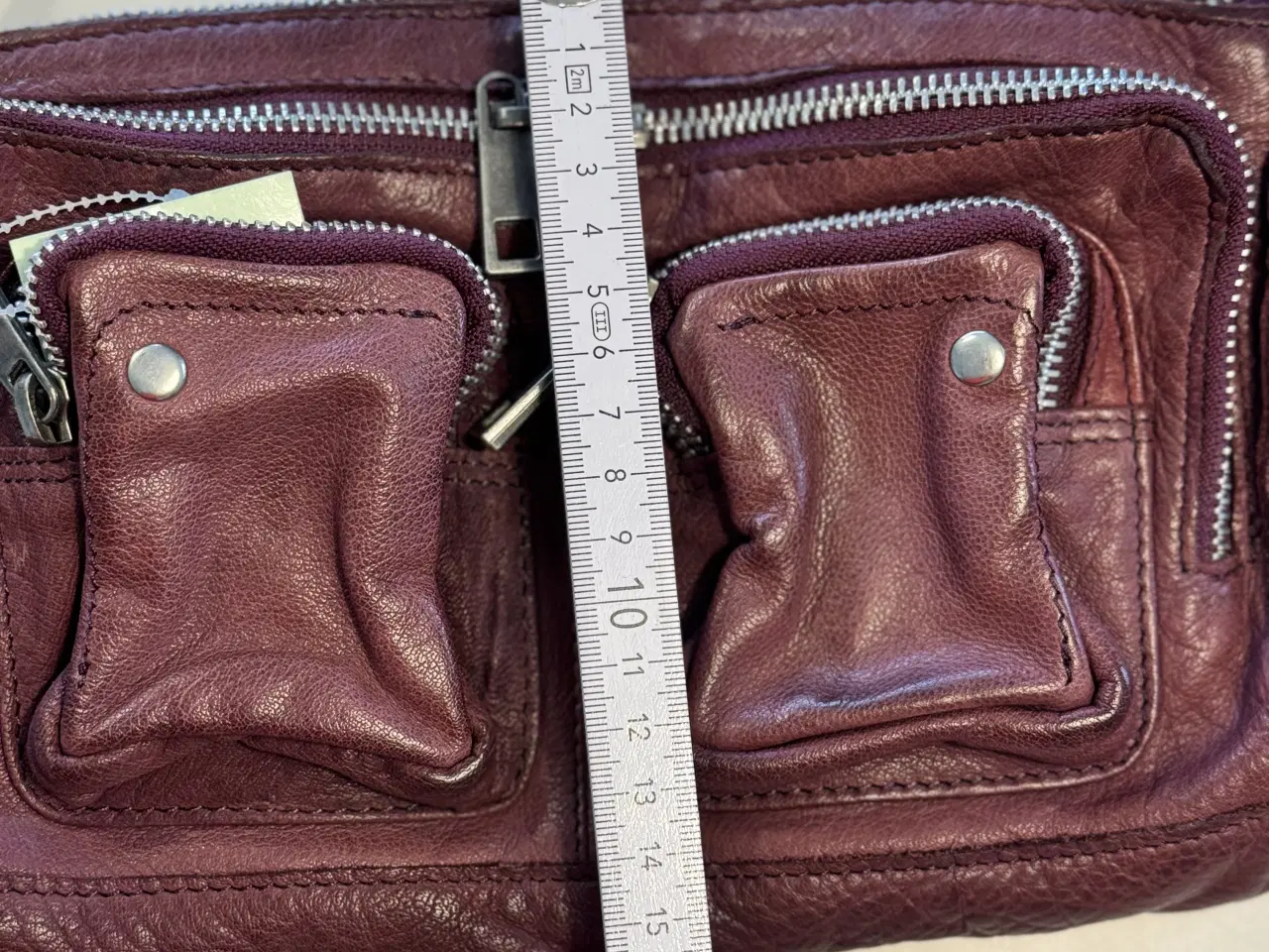 Billede 8 - Nunoo skuldertaske i bordeauxfarvet læder
