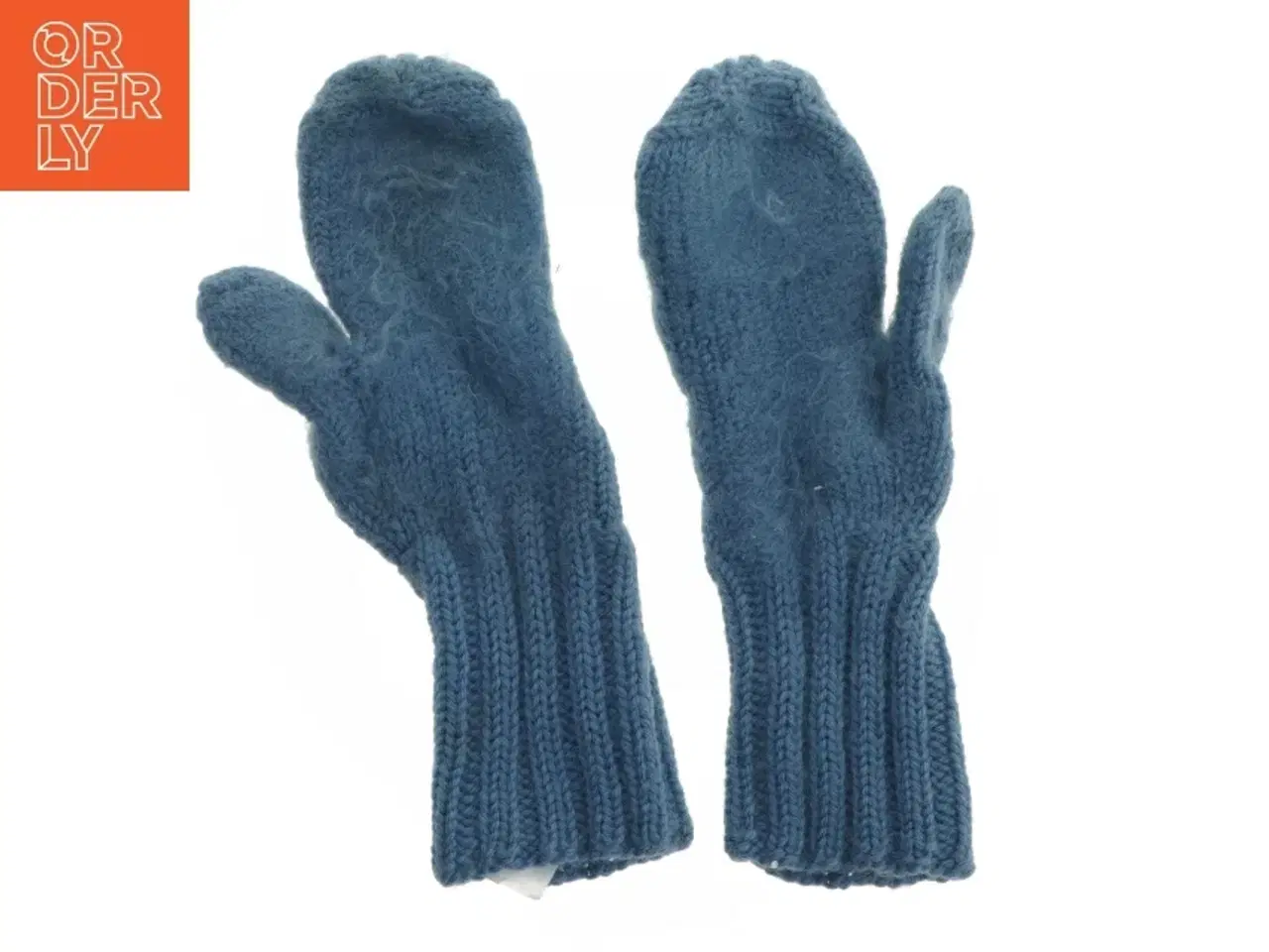 Billede 2 - Blå strikkede vanter (str. 27 cm)