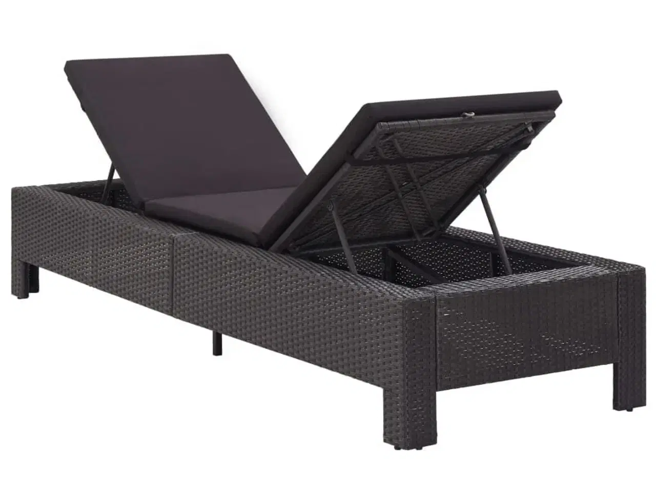 Billede 5 - Solseng med hynde polyrattan sort