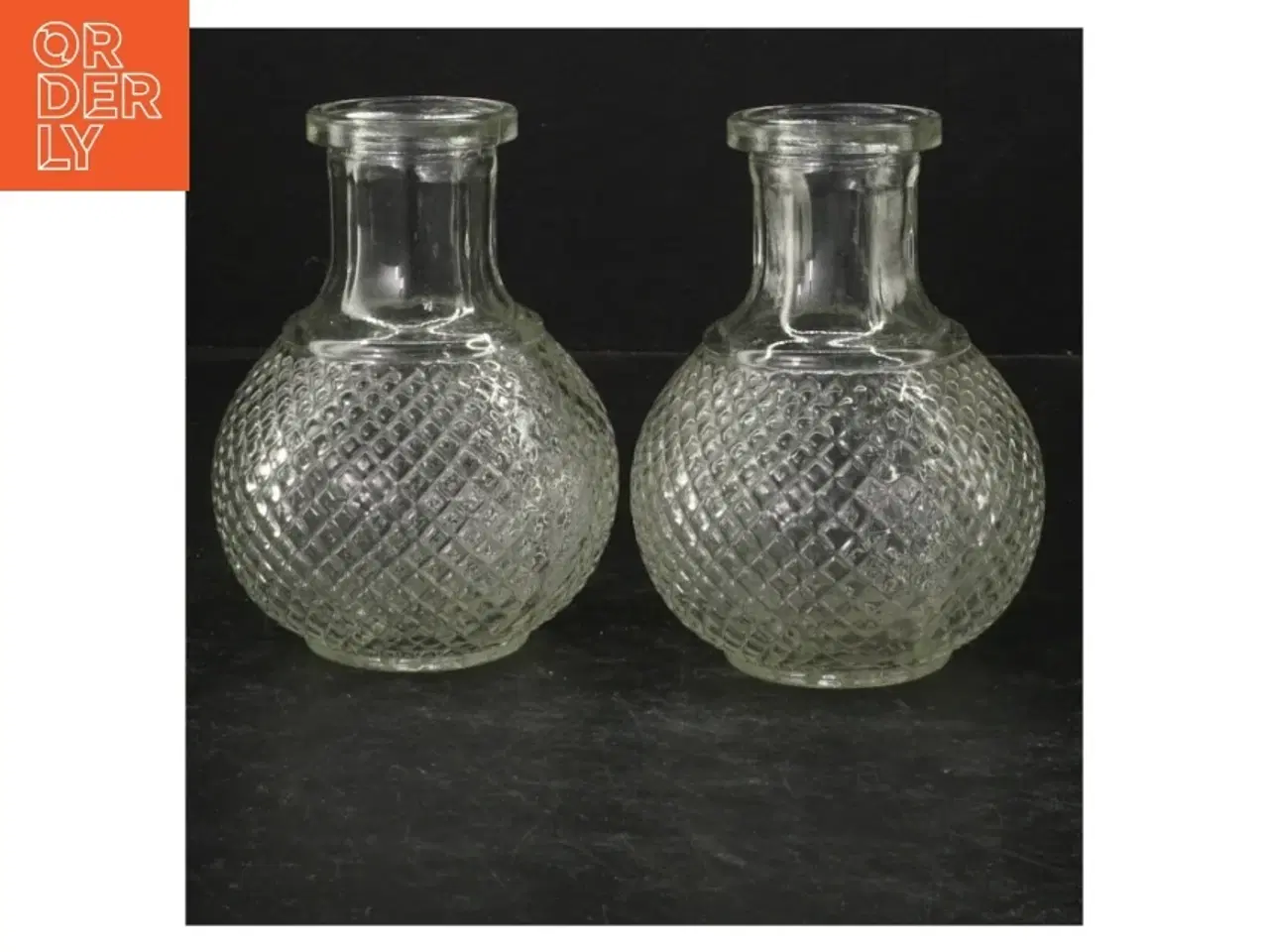 Billede 1 - Sæt med 2 glasvaser (str. 12 cm)