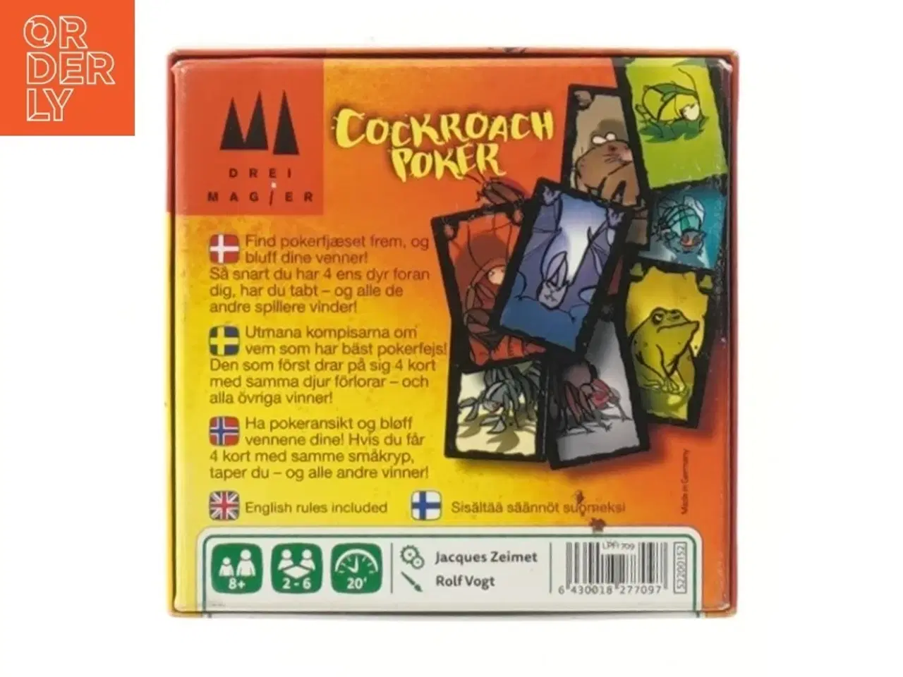 Billede 3 - Cockroach Poker kortspil fra Drei Magier (str. 11,5x11,5 cm)